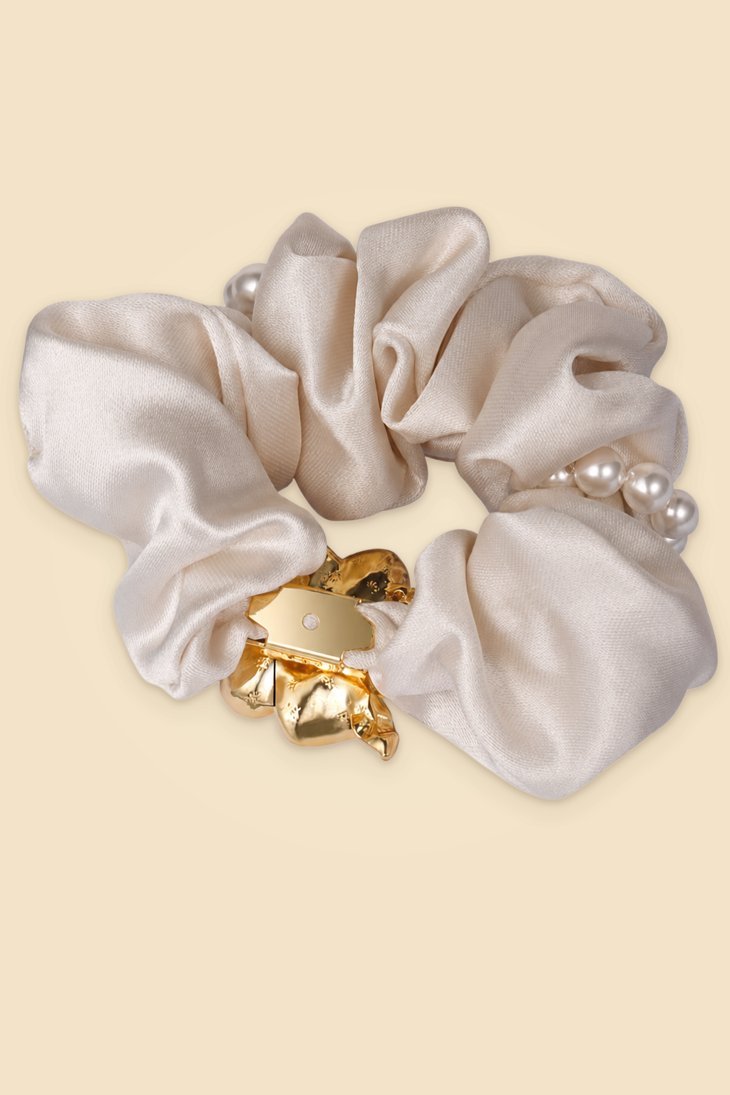 Ivory Camellia Scrunchie