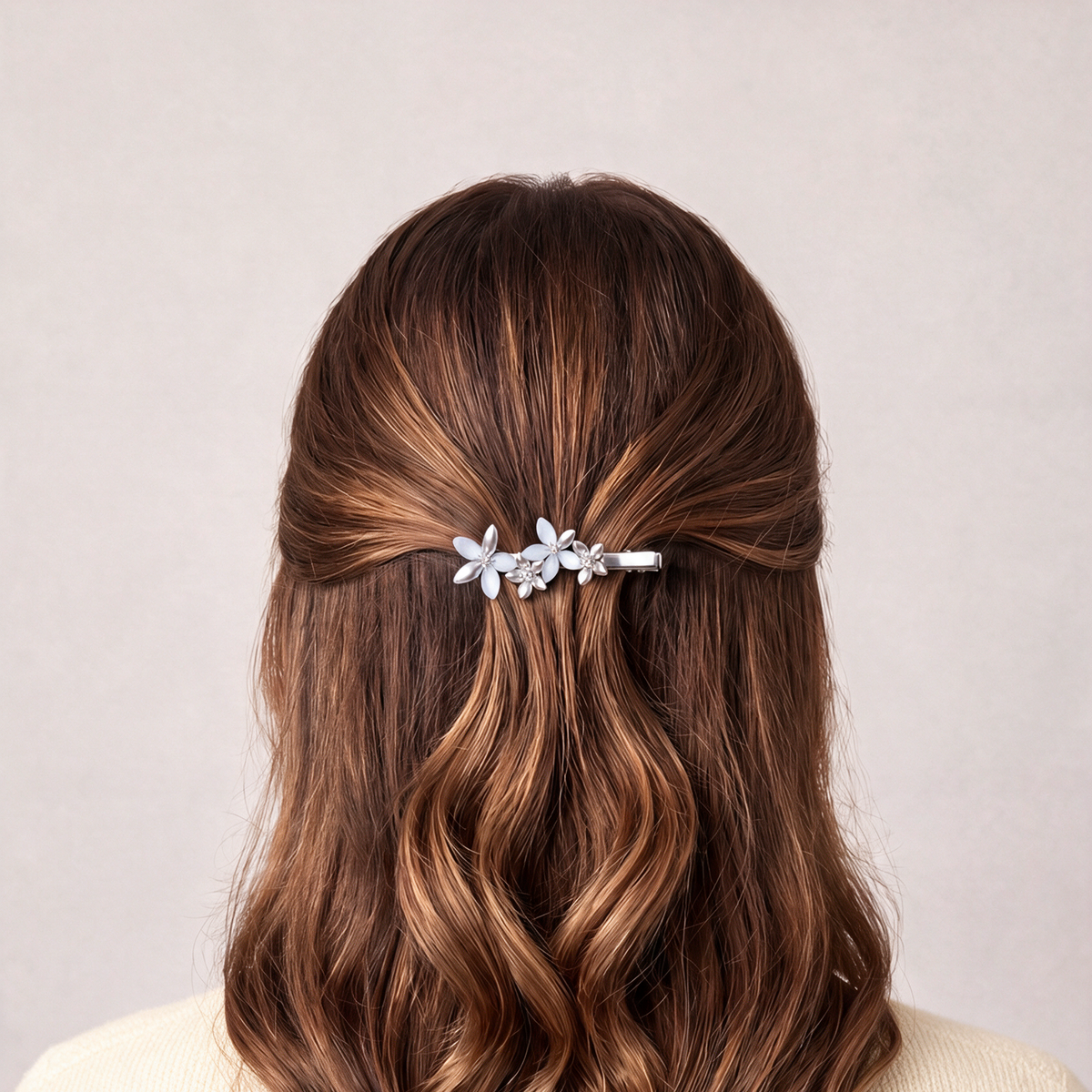 Aegean Petal Barrette worn