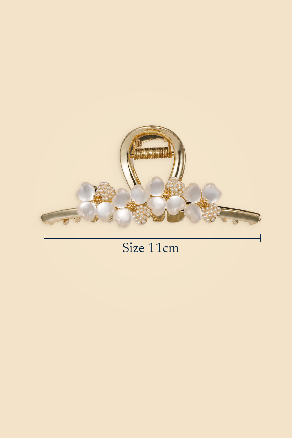 Ivory Halo Claw Clip