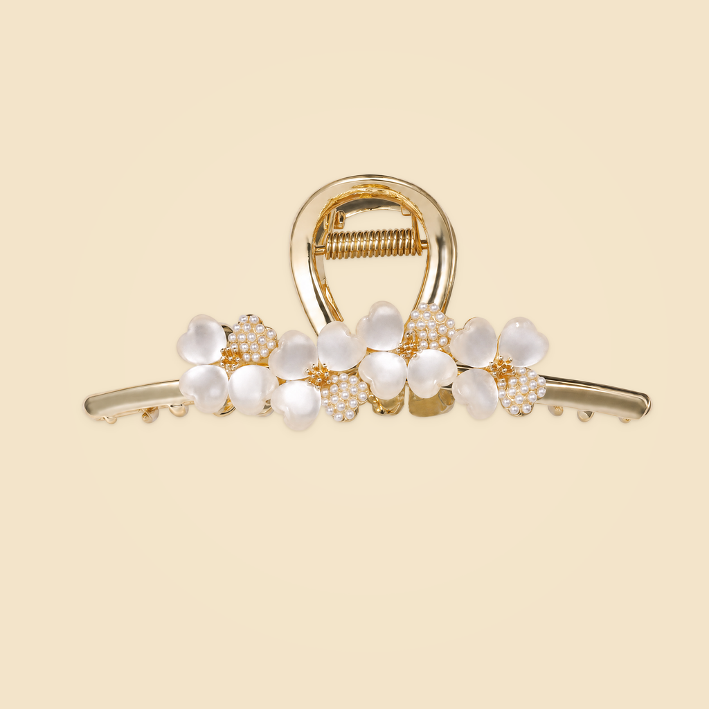 Ivory Halo Claw Clip