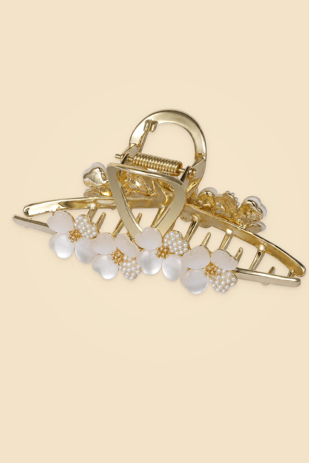 Ivory Halo Claw Clip