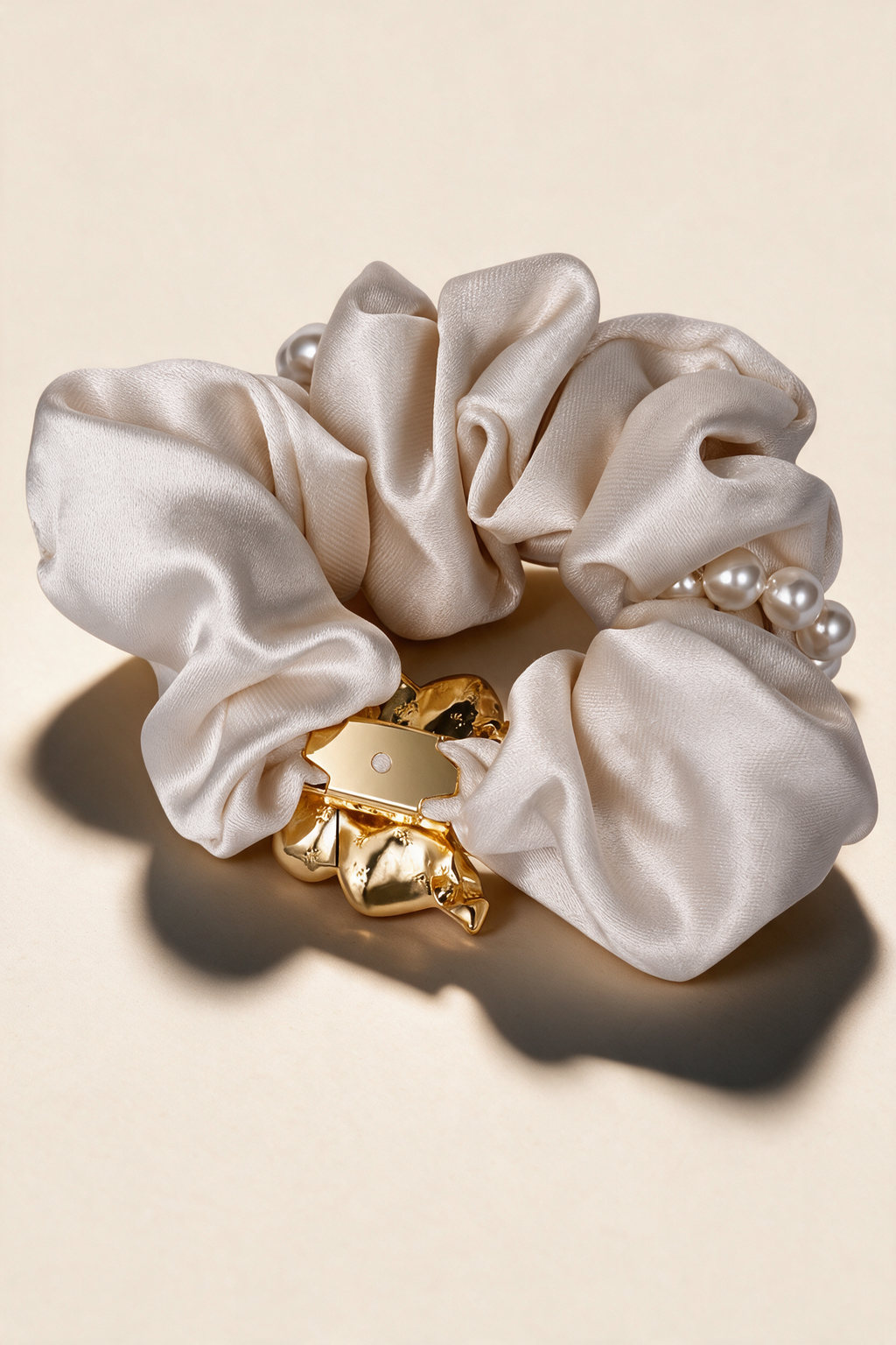 Ivory Camellia Scrunchie