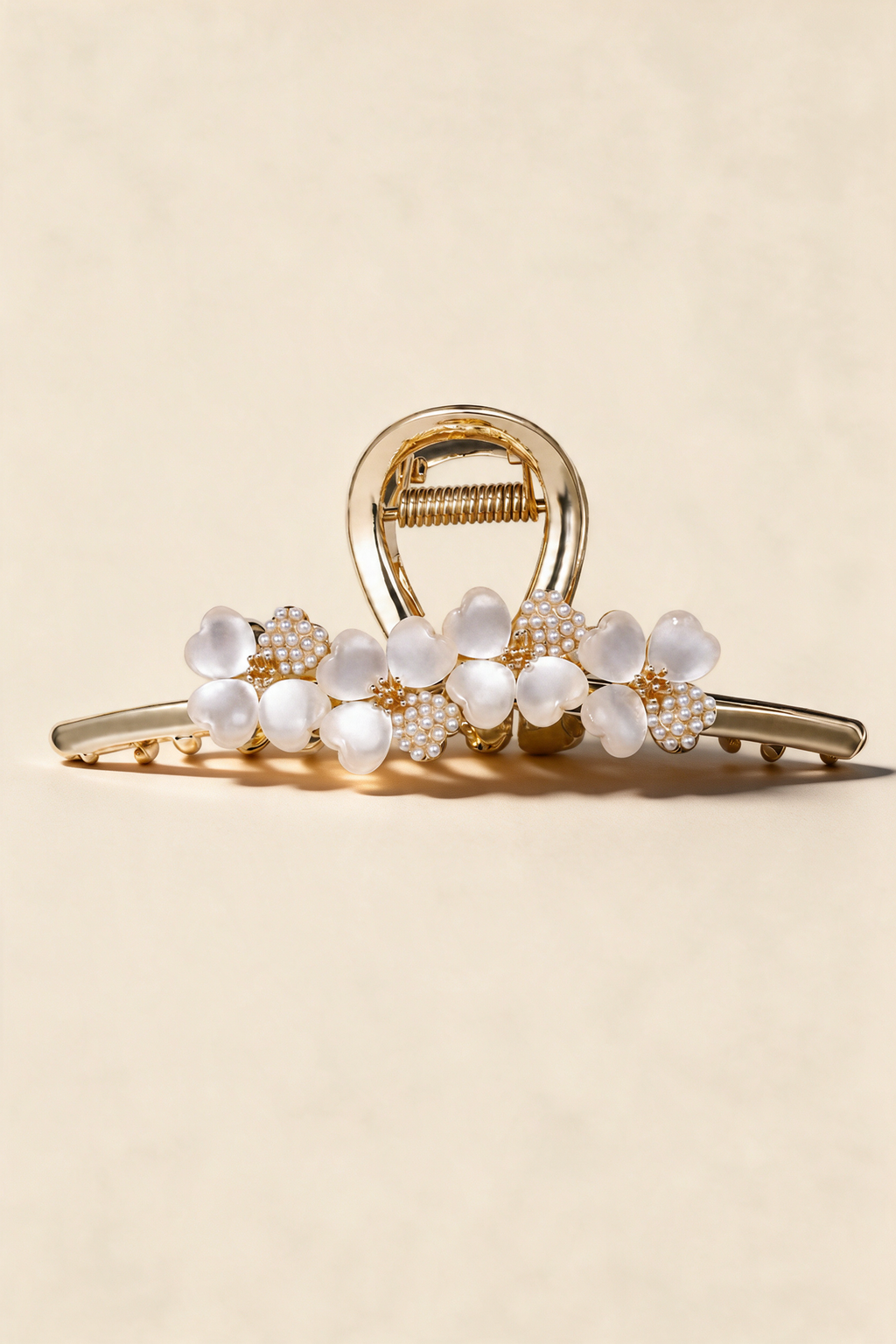 Ivory Halo Claw Clip