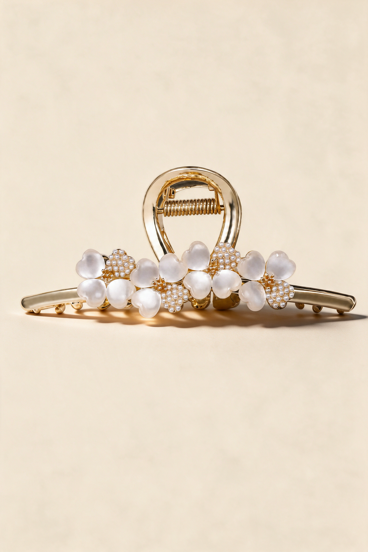 Ivory Halo Claw Clip